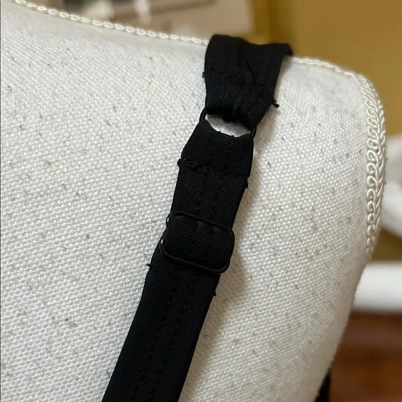 Torrid Size 2 Black Lace Up Wireless One Piece Ruched Bra Support Swimsuit 18/20 - Picture 8 of 15